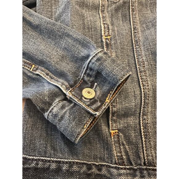 Abercrombie & Fitch Denim Jean Blue Jacket Size XL Y2K 90s Button Closure - Picture 5 of 16